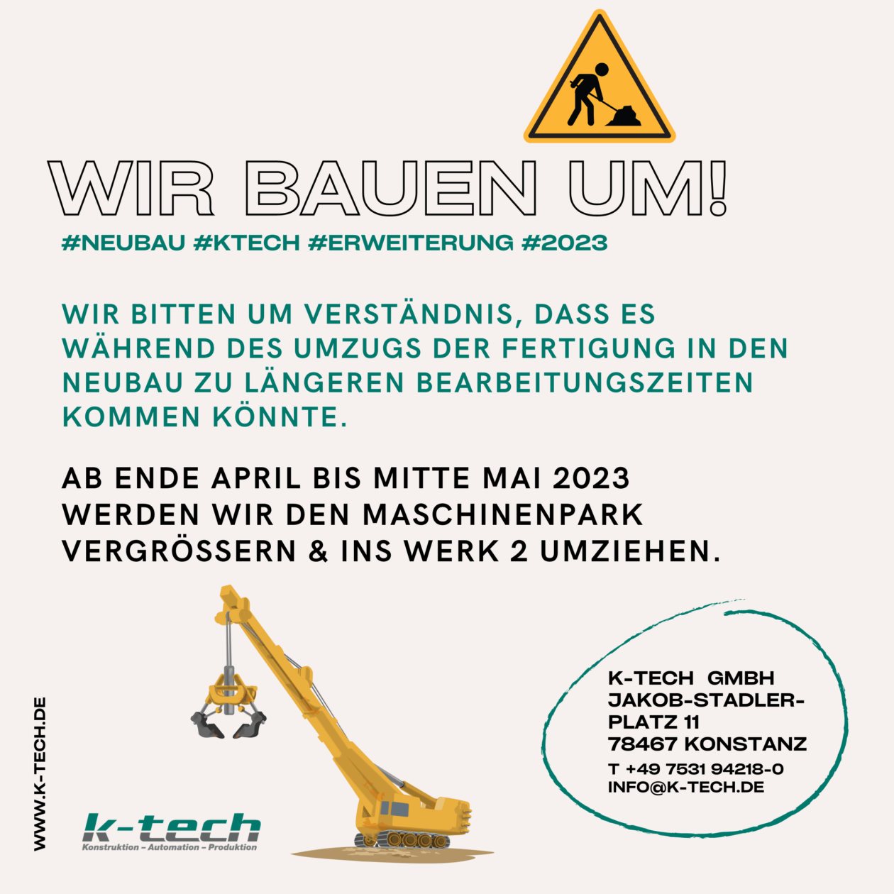 k-tech baut um 2023