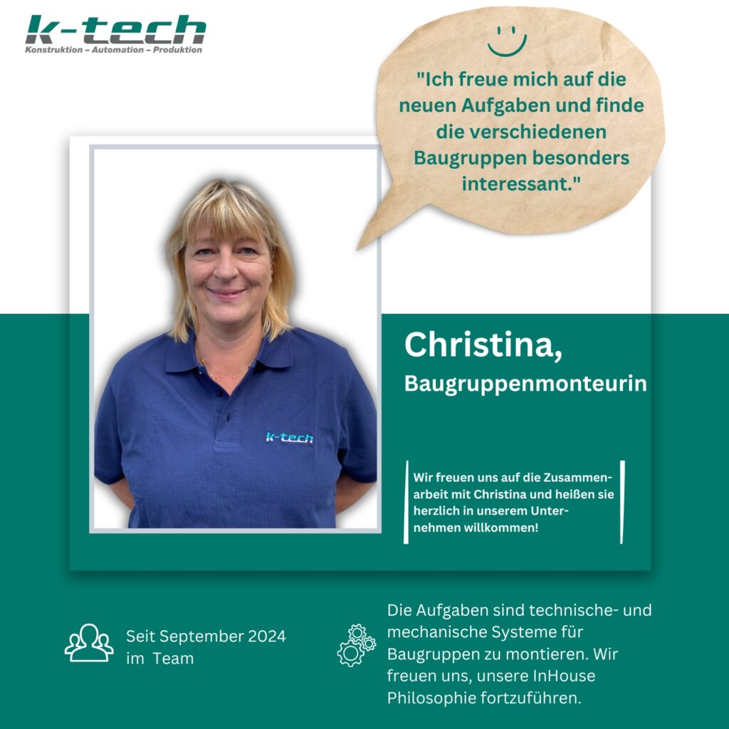 Mitarbeiter Vorstellung Christina mit Statement