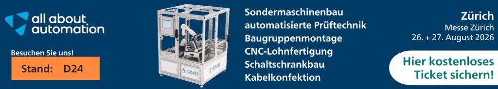 k-tech geht auf die all about automation in Z&uuml;rich Stand D24